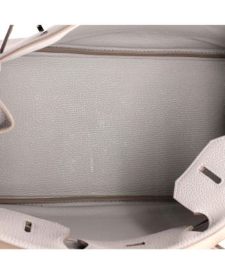 Birkin 30 Handbag Grey Togo with Palladium Hardware