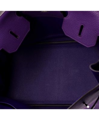 Birkin 35 Handbag Bicolor Clemence with Palladium Hardware