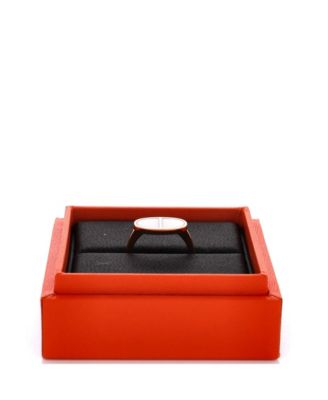 Small Chaine d'Ancre Verso Ring 18K Rose Gold with Ceramic