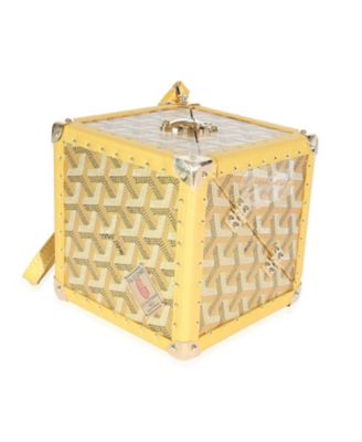 De Trunk Bag Leather;Canvas Handbag