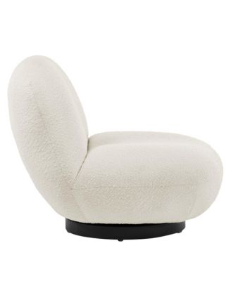 Kindred Boucle Upholstered Upholstered Fabric Swivel Chair