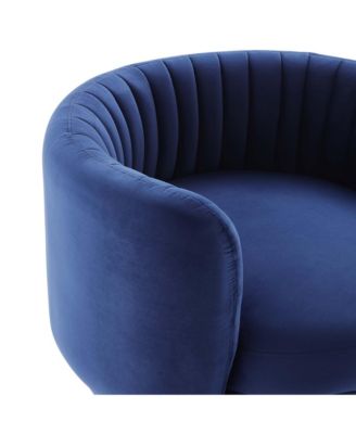 Embrace Tufted Performance Velvet Swivel Chair