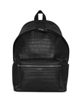  City Backpack in Crocodile-Embossed Leather