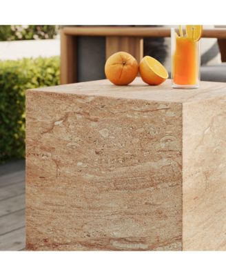 Jordana Square Plinth Indoor - Outdoor Patio Concrete Side Table