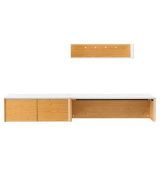 Kinetic 49" Wall-Mount Office Desk With Cabinet and Shelf