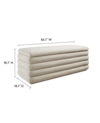 Mezzo Upholstered Performance Velvet Storage Bench