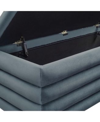 Mezzo Upholstered Performance Velvet Storage Bench