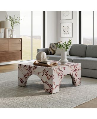 Valen Indoor - Outdoor Patio Arched Concrete Coffee Table
