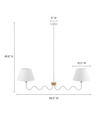 Sunlit Squiggle 2-Arm Pendant Light