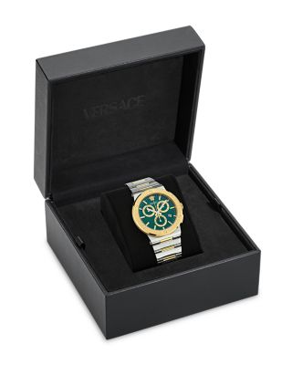 Greca Logo Chronograph Bracelet Watch, 40mm