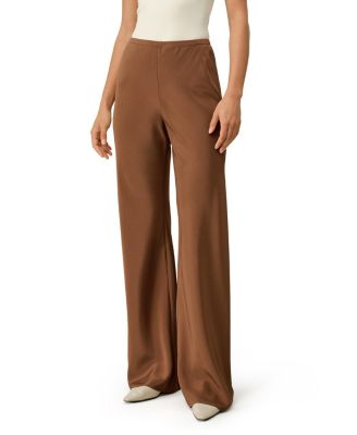  Bias Cut Straight Leg Silk Pants