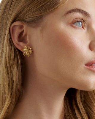 Futura Furled Flower Stud Earrings