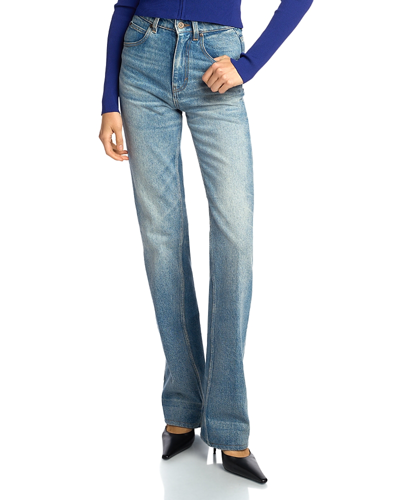 Victoria Beckham Julia Jeans in Mid Blue Wash