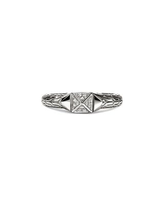 Sterling Silver Icon Diamond Pyramid Cluster Ring