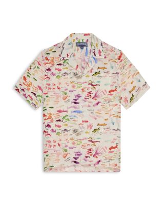 VBQ x Fabrice Hyber Pescador Linen Bowling Shirt