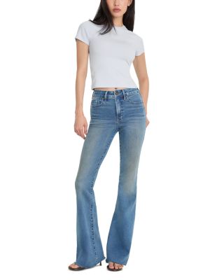 Good Legs Soft Touch Mid Rise Flare Jeans in Indigo1211