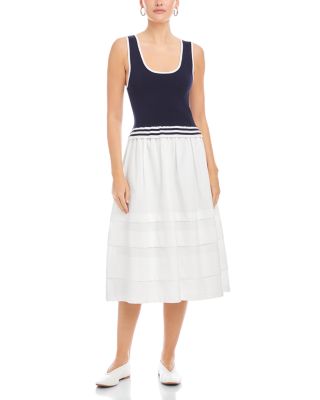 Thea Contrast Midi Dress