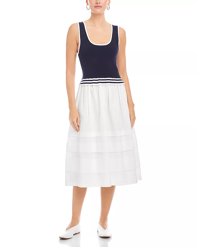 Fifteen Twenty Thea Contrast Midi Dress