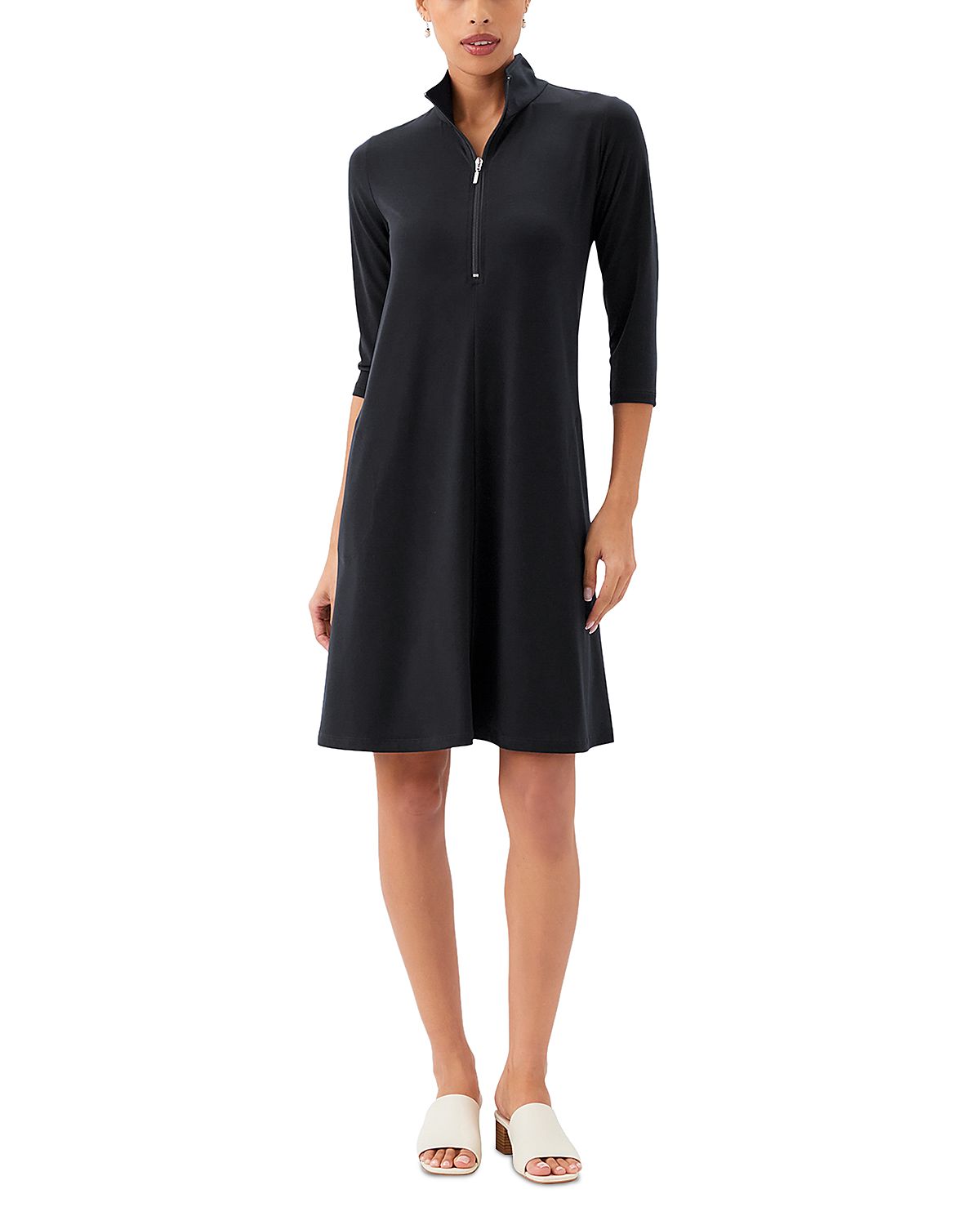 Karen Kane Quarter Zip Mock Neck Dress