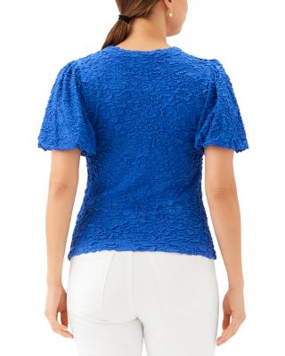 Puff Sleeve Textured Top