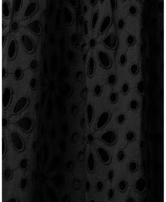  Lauren Lace-Trim Eyelet Cover-up Dress