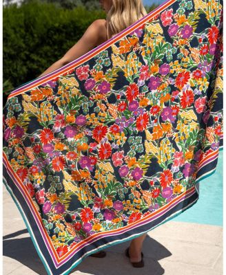  Melanie Border Print Pareo Cover-Up