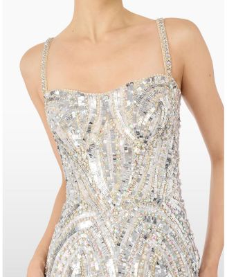  Rebecca Sequin-Embelished Mini Dress