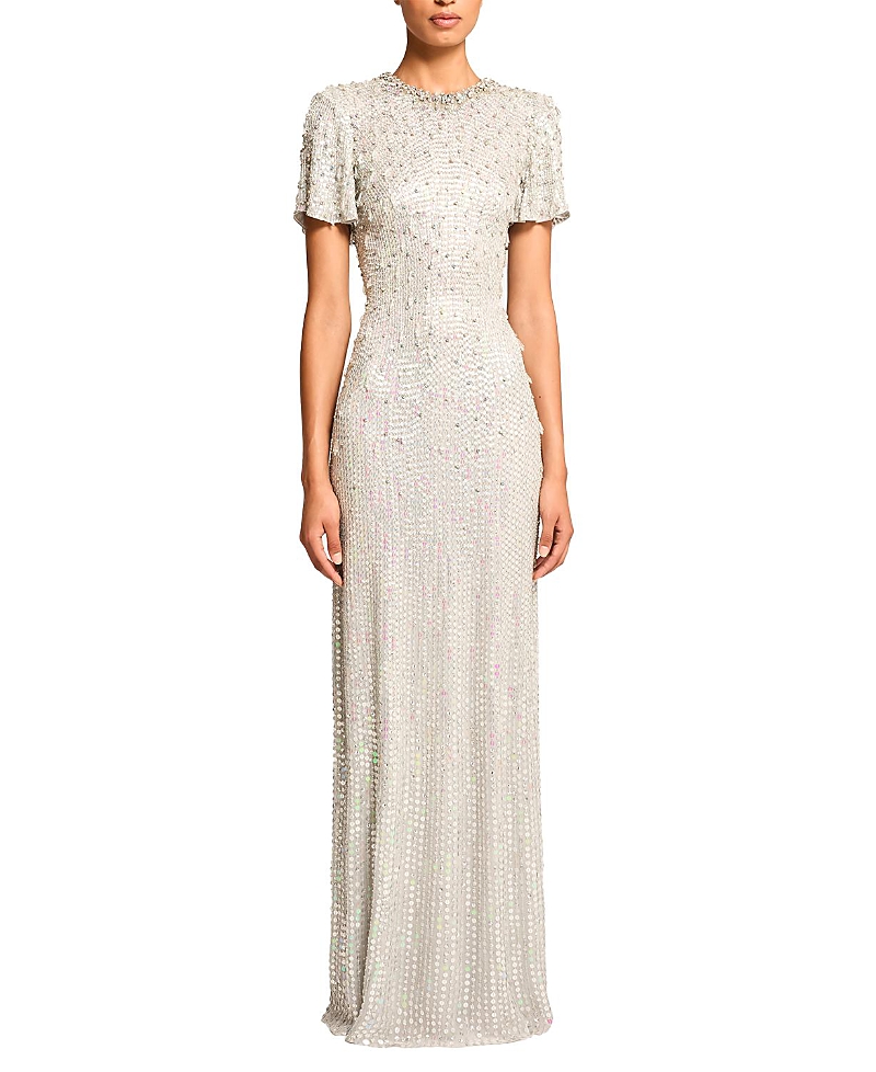Jenny Packham Serenity Sequin-Embellished Gown