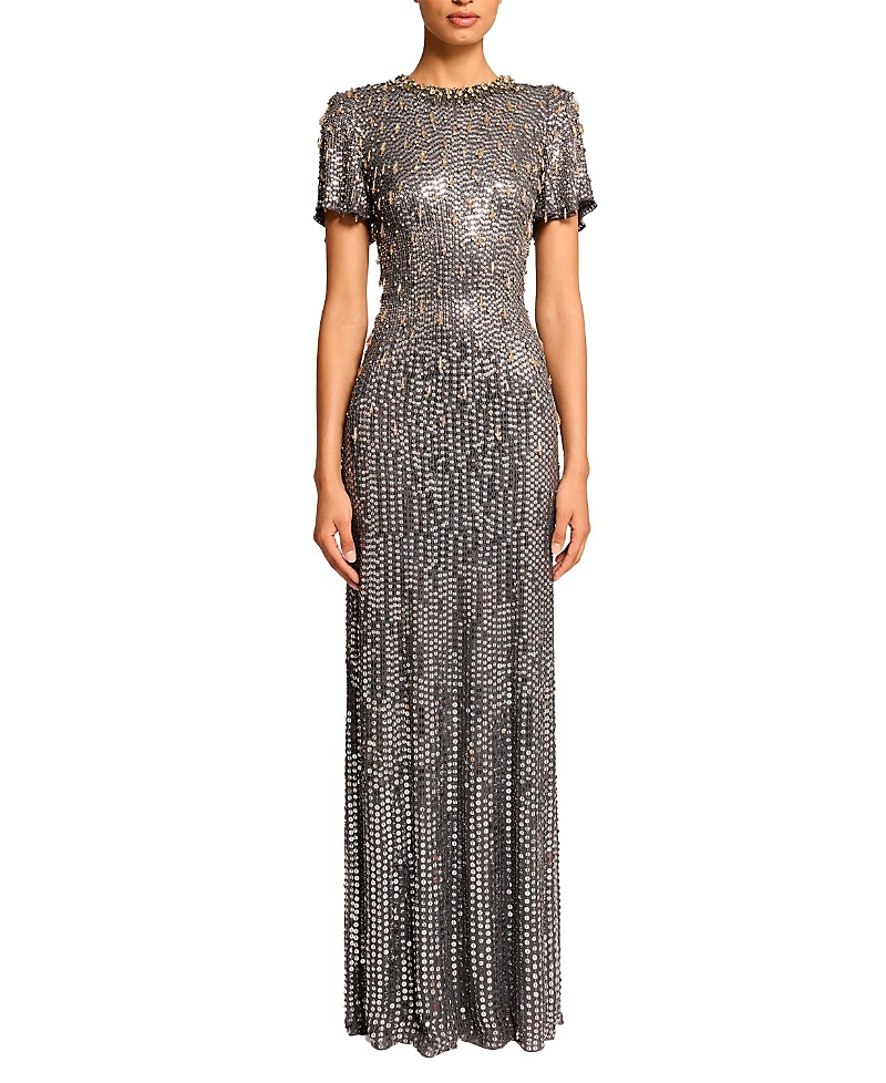 Jenny Packham Serenity Sequin-Embellished Gown