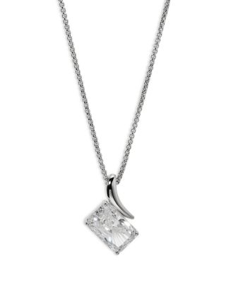 Phenom Emerald-Cut Cubic Zirconia Pendant Necklace, 16"
