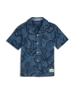 Boys' Allover Print Chambray Short Sleeved Shirt - Big Kid