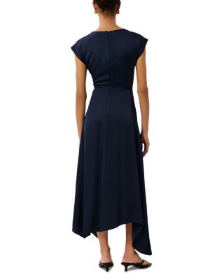 Lace Insert Asymmetric Dress