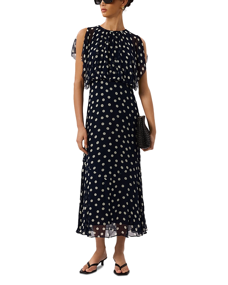 Whistles Polka Dot Print Midi Dress · 8 UK/4 US