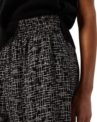 Woven Grid Crop Trousers