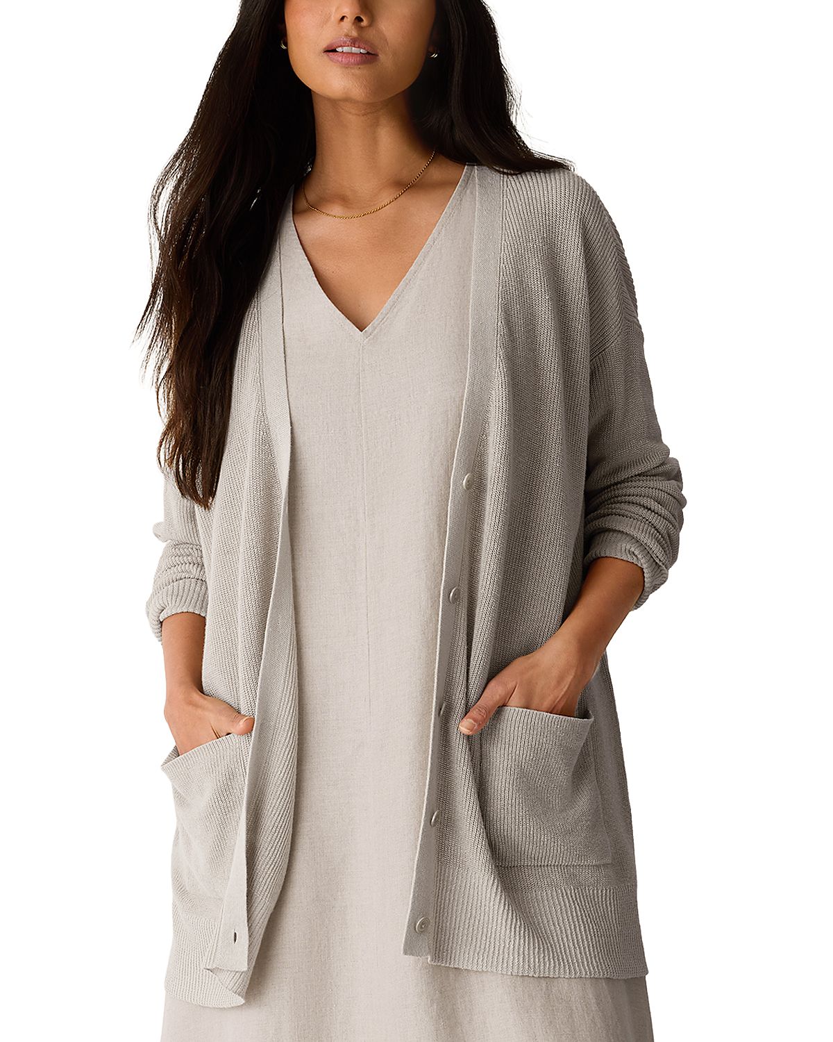 Eileen Fisher V-Neck Cardigan Sweater