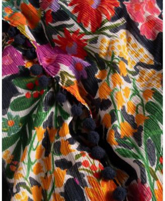  Audrey Short Crepe Drawstring Caftan Cover-Up