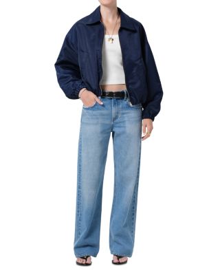 Bubble Hem Bomber Jacket 