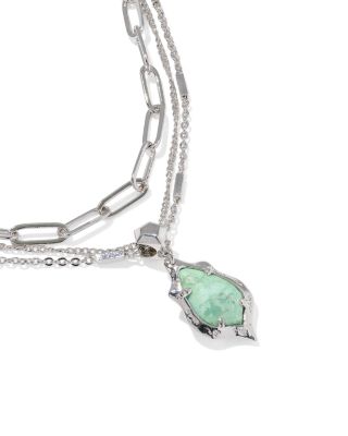 Adriana Scallop Frame Multi Strand Necklace, 17.5"