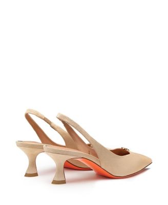  Women's Patent Leather Mid-Heel Slingback