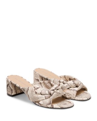 Women's Soplaya Embossed Leather Slide Sandals
