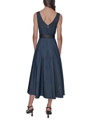 Sleeveless Denim Midi Dress
