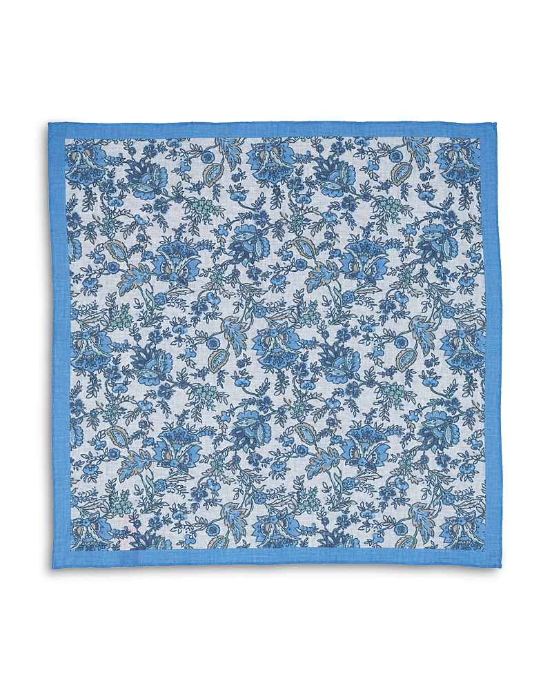 Thomas Pink Linen Floral Pocket Square
