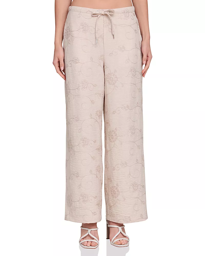 Bagatelle Embroidered Tie Front Pants