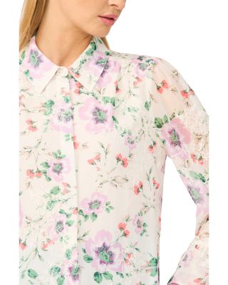 Double Ruffle Cuff Button Down Shirt