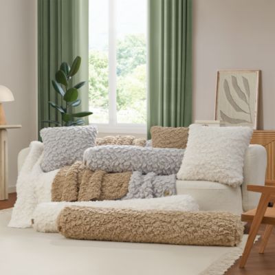 Shira Textured Sherpa Decorative Pillow, 20" x 20"