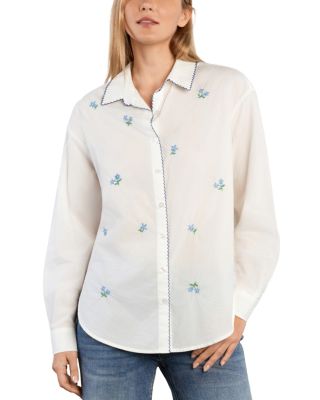 Floral Kisses Embroidered Shirt