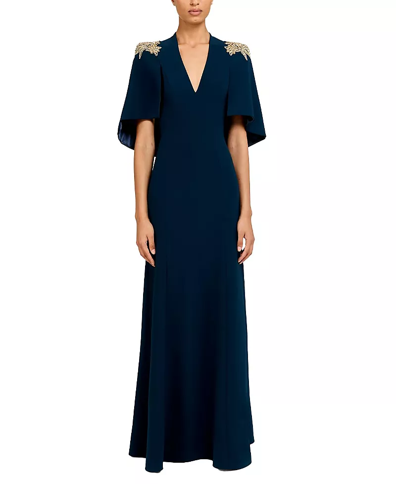 Jenny Packham Star shower Rhinestone-Embellished Maxi Dress