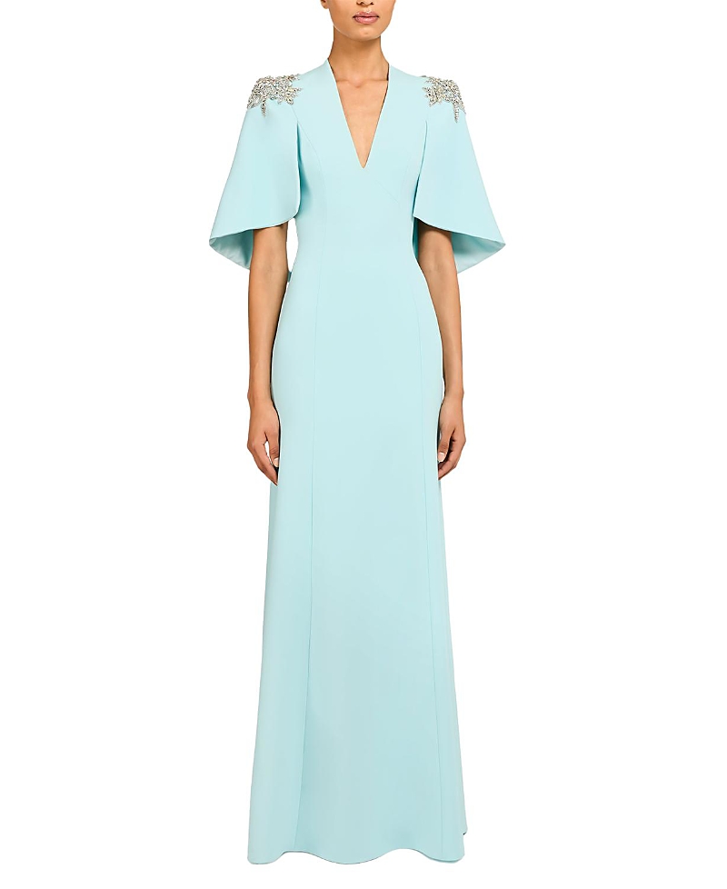 Jenny Packham Star shower Rhinestone-Embellished Maxi Dress
