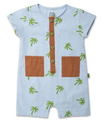 Boys' Linen Palm Tree Pocket Baby Romper - Baby, Little Kid