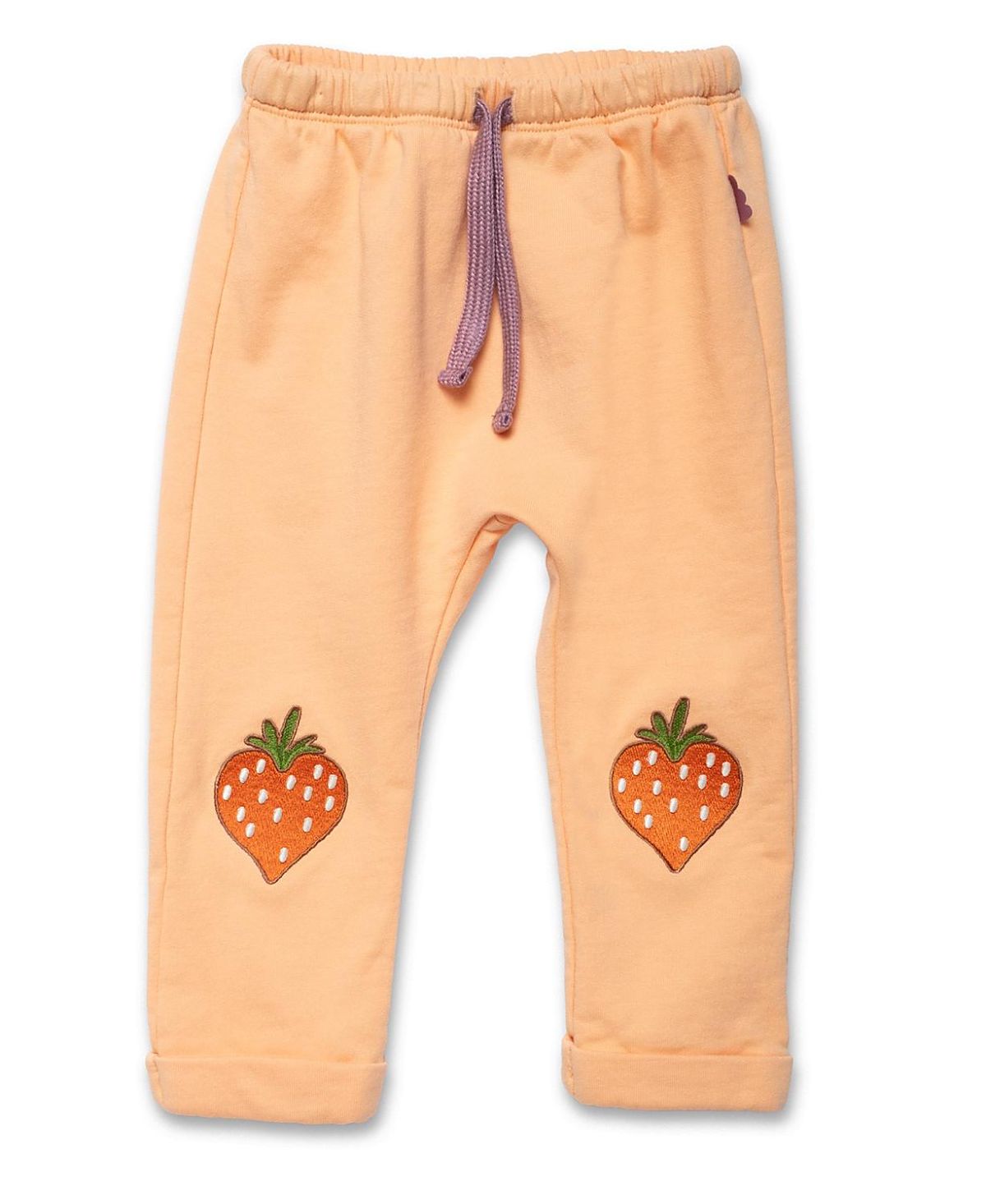 Mon Coeur Girls' Recycled Cotton Strawberry Patch Pants - Baby, Little Kid